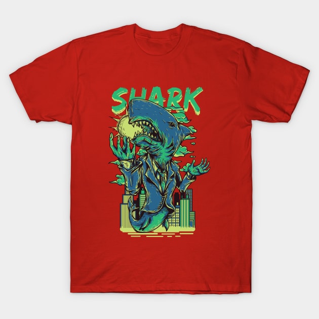 Shark Attack Formal T-Shirt by Mako Design 